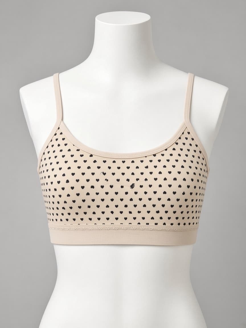 Teen Heart-Print Training Bralette